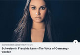 Freschta Akbarzada ist die grosse Hoffnung von «The Voice of Germany»-Coach Sido. Die Aargauerin schaffte es in ihrer Blind Audition, Publikum und Jury komplett umzuhauen. Wie es ihr nun vor den Battles geht, verrät sie im Interview mit SI online.