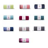 eQua® Mat Towel groß, Farben:Lichen (gelbgrünlich), Blue Lotus (blaugrün), Moon Tie Dye (blau gemustert), Rooibos Tie Dye (blau gemustert), Radiant Tie Dye (tiefrot gemustert), Elderberry (hellbraun), Midnight (dunkelblau), Midnight 200 cm (dunkelblau)