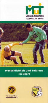 Flyer MENSCHLICHKEIT UND TOLERANZ IM SPORT