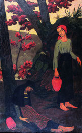 Paul Sérusier, Les porteuses d’eau ou La fatigue, 1897, huile sur toile, collection musée des beaux-arts de Brest métropole.