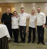 期待の若いシェフに選ばれたマキシム・コラン右端（Villa Lorraine )