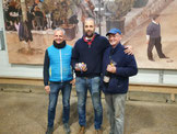 Tête-Meister Jacques mit Martin B. und Organisator Jürgen D. (v.r.)