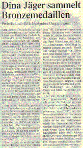 Westdeutsche Zeitung Bericht vom 23.07.2005 EM