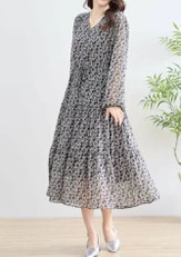  小花柄シフォンワンピース  フォーユー価格　3,380円(税込)   