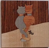 Magnet Chats carré - 5x5