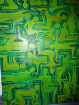 Wirrungen, 2009, 60 x 80cm Acryl, Öl auf Leinwand