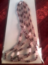 Collana con perle a tubo e perline in colore marrone codice B0012 € 10,00