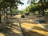 クレー舗装工事の様子