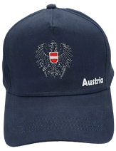 Stick Austria; Schwarze Kappe, blau
