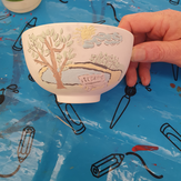 Atelier de groupe peinture sur céramique SAUMUR Atelier Pascale B