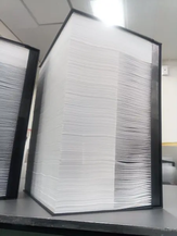厚い契約書の製本