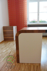 Büroeinrichtung in weiß & Nussbaum - Holzdesign Rapp Geisingen