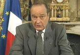 Président Chirac présentant la fin du service militaire