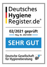 Das Bild zeigt das Logo des Deutschen Hygiene-Registers.