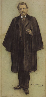 Narcís Oller vist per Ramon Casas.