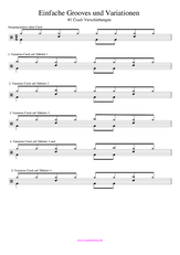 Schlagzeug lernen YouTube Video Einfache Grooves und Variationen