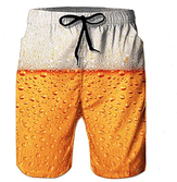 Clickandbay- Uomo-Costume-da-Bagno-Quick-Dry- arancione-grigio