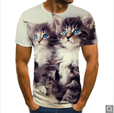 Clickandbay- Male-Pet-Print-3D-Short-White-Gray