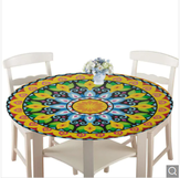 Clickandbay- Waterproof-Hand-painted-Table-Cloth-3D- multicolor 