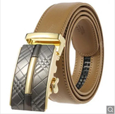 Clickandbay- Men's Business-Genuine-Leather-Belt-Gold