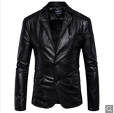 Clickandbay- European-Code-Autumn-Men's–Leatheri-Clothing-Jacket - Black 