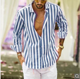 Clickandbay- Digital-Printing-Men's-Shirt - Light Blue 