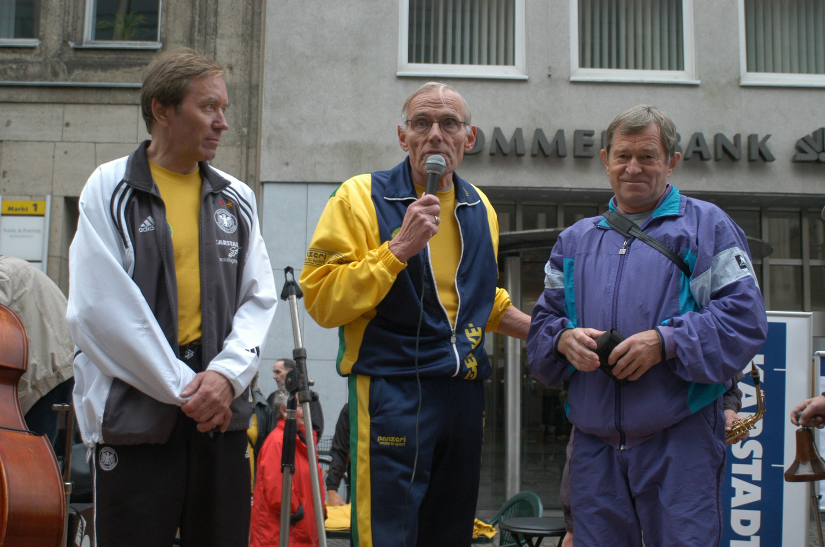 Urgesteine des Lauftreffs: Jussi, Günter und Wolfgang