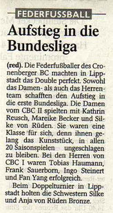 Westdeutsche Zeitung Bericht vom 23.05.2003