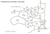 平塚市域町村図（明治22年町村制施行～昭和大合併期）（平塚人物史研究会 丸島隆雄作成）