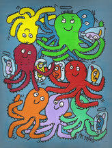 "für farbige Tintenpatronen",  Acryl auf Leinwand  24/30 cm November 2010 (verkauft)