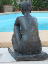 étude de nu assis. femme nue sculpture nouveauscupteur magne