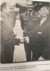 Übergabe Prinzenorden an den Chef der belg. Streitkräfte von Spich 1967