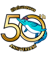 歌津魚竜天然記念物５０周年記念ロゴ