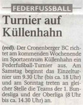 Westdeutsche Zeitung Vorbericht vom 04.06.2004