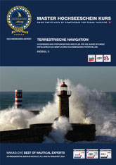 Terrestrische Navigation im Hochseeschein Kurs mit Leuchtturm und Brandung