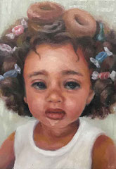 ノリコミシマの描く人物画、油絵、norico mishima’s portrait oil painting.