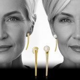 Ohrschmuck zum wenden in Gelbgold mit Perlen und Brillanten, aus der Gremlin Kollektion der Goldschmiede OBSESSION Zürich und Wetzikon.
