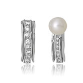 Ohrschmuck zum wenden in Weissgold mit Perlen und Brillanten, aus der Himalaja Kollektion der Goldschmiede OBSESSION Zürich und Wetzikon.