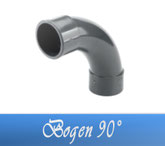 Bogen 90 Grad DA50 DA63 Fitting Klebe Verrohrungsmaterial und Zubehör