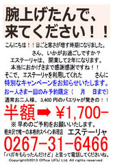 ２回以上来店しているお客さんに半額券をプレゼントした一例