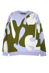green cotton knit sweater