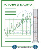 Taratura cilindro graduato in vetro