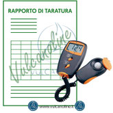 Taratura luxmetri, misuratori raggi uv, piranometri, solarimetri