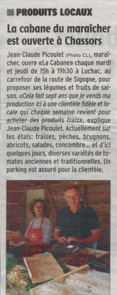 Article Charente Libre du 10-06-2015