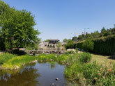 ボヌールリモート韓国語教室の研修旅行。華虹門  正面から望む華虹門の  全景。この水門は敵の進行を防ぐ役割も果たしていた。