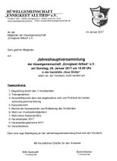 Jahres-Haupt-Versammlung 2017