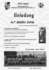 27. Mai Samstag 14 Uhr Alt gegen Jung