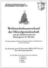 15. Dez. ab 13 Uhr Weihnachtsbaum-Verkauf PLUS