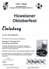 11.11. Oktoberfest 19.30 Uhr   im Hüwelheim