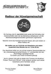 3. 6. 14.30 Uhr Rad-Tour